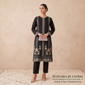 Black Embroidered Dhanak 2-Piece Suit