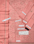 Airjet Dhanak unstitched ladies suit with detailed sleeve embroidery and embroidered shawl